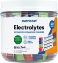 Nutricost Electrolytes Complex, Variety Pack Flavored, 40 Stickpacks - Advanced Hydration Complex