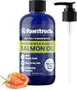 Pawstruck Pure Human-Grade Huile de saumon sauvage de l'Alaska pour chiens et chats – Omega 3 & 6, Supplément de force supplémentaire, Acide gras DHA de l'EPA pour le soutien immunitaire