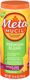 Metamucil Premium Blend Psyllium Fiber Powder Sugar-Free with Stevia Orange - 14.6 oz