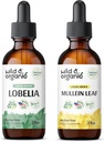 Wild & Organic Lobelia Tincture 2 fl oz & Mullein Tincture2 fl oz