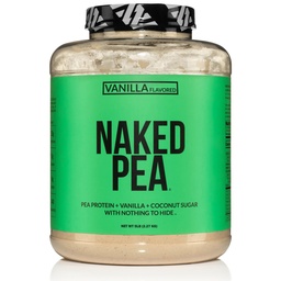 NAKED Pea - Vanilla Pea Protein - Pea Protein Isolate from North American Farms - 5lb en vrac, à base végétale, végétalien et végétalien. Facile à digérer, sans OGM, sans gluten, sans lactose, sans soja