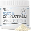 Colostrum Supplement Powder for Humans - Organic Bovine Colostrum Supplement for Gut Health, Hair Growth, Immune Support - Unflavored (50 Servings)