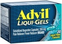 Advil Liqui-Gels 20s Taille 20s Advil Ibuprofen Pain Relief Capsules remplies de liquide 20ct