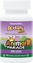 NaturesPlus Animal Parade AcidophiKidz, Berry Flavor - 90 Chewable, Animal-Shaped Tablets - Pack of 2 - with Probiotics, FOS & Grape Seed - 180 Total Servings