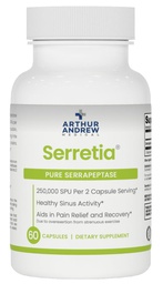 Arthur Andrew Medical, Serretia, Serrapeptase Formula for Muscle and Sinus Support, 60 Capsules
