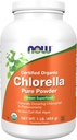 NOW Foods Supplements, Organic Chlorella Powder with naturally occurring Chlorophyll, Beta-Carotene, mixed Carotenoids, Vitamin C, Iron and Protein, 1-Pound