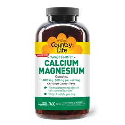Country Life Target-Mins Calcium Magnesium Complex, 360 Tablets