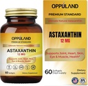 Astaxanthine 12mg.60 Softgels soutient la santé articulaire, cardiaque, cutanée et musculaire