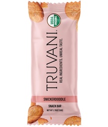 Truvani à base de plante Snack Bars de Snickerdoodle 1 Pack de 5g de protéines USDA biologique et végétalien Le seul bar de lait, de soja et sans gluten