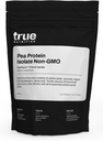 True Nutrition Pea Protein Powder Isolate - 25g Non-GMO Vegan Protein Powder per Serving - Low Carb, Low Fat, High Leucine - Gluten Free, Dairy Free, Soy Free - French Vanilla - 1LB