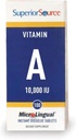 Superior Source Vitamin A 10,000 IU - Eye Care Supplement - Also Supports Immune, Skin & Bone Health - Non-GMO & Gluten-Free - 100 MicroLingual Tablets