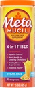 Metamucil 4-in-1 Psyllium Husk Fiber Supplement, Sugar-Free, 72 teaspoons, Orange Flavored, Daily Fiber Powder for Digestive Health, made with Plant-Based Psyllium Husk Fiber
