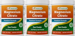 Best Naturals Magnesium Citrate Powder 1 pound (1 LB (Pack of 3))