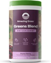 Amazing Grass Greens Superfood Antioxydant : Poudre de vert avec spiruline biologique, poudre de racine de betterave, fraise et probiotiques, baies douces, 60 portions (paquetage mai Vary)