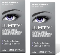 LUMIFY Redness Reliever Eye Drops 0.08 fl oz (2.5 mL) Pack of 2
