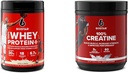 Six Star Whey Protein Plus & Creatine Monohydrate Powder Bundle | Vanilla Whey Protein Isolate 1.8 lbs & Unflavored Creatine 60 Servings
