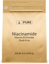 PURE INGREDIENTS ORIGINAUX Niacinamide (8oz) Poudre de vitamine B3 sans fluide, supplément alimentaire