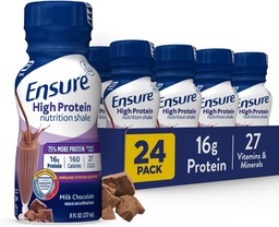 S'assurer que la nutrition du chocolat au lait riche en protéines agite, prêt à boire, 16g de protéines et 27 vitamines et minéraux, 8 fl oz, 24 Pack