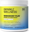 Sparkle Wellness Marine Skin Boost Plus (No Flavor) [30-Serves] | Collagen Powder Supplement with Marine-derived VERISOL Bioactive Hydrolyzed Collagen Peptides, Vitamin C & Hyaluronic Acid