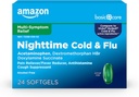 Amazon Basic Care Nighttime Cold & Flu, 24 Softgels