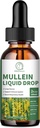 Mullein Drops for Lungs, Mullein Leaf Extract 1000MG for Respiratory, Immune & Digestion Support, with Quercetin, Marshmallow, Elderberry, Black Cumin Seed, Bromelain, Non-GMO, Vegan, 2 Fl Oz