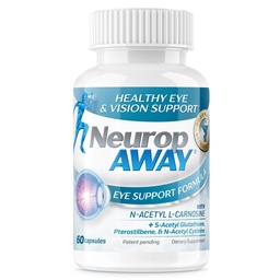 NeuropAWAY Eye Support Supplement 60CT with Lutein N-Acetyl L-Carnosine S-Acetyl Glutathione N-Acetyl Cystiene Pterostilbene Lycopene Zeaxanthin to Support Healthy Vision, Helps Blurry and Dry Eyes