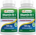 Meilleurs naturels vitamine B1 comme mononitrate de thiamine 100 mg 120 comprimés (120 Nombre (paquet de 2))