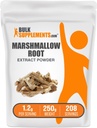BulkSupplements.com Poudre d'extrait de racine de marshmallow - supplément de racine de marshmallow, supplément à base de plantes - sans gluten, 1,2 g par portion, 250 g (8,8 oz) (paquet de 1)