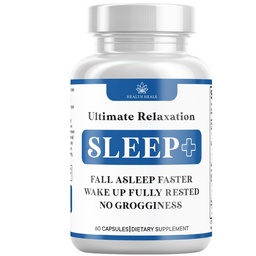Aide à la relaxation pour le sommeil, formation naturelle non-habitante, supplément pour le sommeil développé pour soutenir un sommeil plus long et mieux, Camomille, Magnésium, Mélatonine, Ashwagandha, GABA, sans médicaments (60 comte)