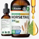 BIO KRAUTER Horsetail Tincture - Horsetail Herb for Hair Support - Pure Ingredients - Alcohol and Sugar Free Vegan Drops 2 Fl.Oz.