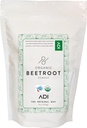 ADI USDA Certified Bio Beetroot Powder - 8oz, Booster à oxyde nitrique, Beetroot brut pour la cuisson et le jus, Coloration naturelle de la nourriture rouge, Pochette refermable