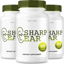 rize labs Sharp Ear Capsules, Pills for Clear Hearing, Supplement to Restore Hearing Health, Advanced Formula Maximum Strength - Pack of 3(180 Capsules)