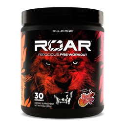 Rule 1 Proteins R1 Roar - Pre-Workout Powder with Creatine, Beta-Alanine, Citrulline, Electrolytes & Caffeine (30 Servings, Fruit Punch)