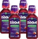 ZzzQuil, Nighttime Sleep Aid Liquid, 50 mg Diphenhydramine HCl, No.1 Sleep-Aid Brand, Calming Vanilla Cherry Flavor, Non-Habit Forming, 12 FL OZ (Pack of 4)