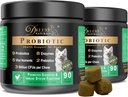 Probiotiques pour chiens Supplément probiotique pour chien tout naturel avec enzymes, prébiotiques, citrouille.Promouvoir la santé digestive, améliorer l'allergie et l'immunité, 180 Compte (paquet de 2 x 90 ct)