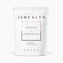 JSHealth Vegan Pea Protein Powder with Probiotics - Vanilla Bean Flavor - Gluten Free, Non GMO, Plant Based Protein Drink Mix, 300g