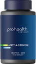 ProHealth Longevity acétylcarnitine Brain & Heart Health Booster. Antioxydant potentiel pour la protection cognitive et l'entretien musculaire. Soutient l'énergie cellulaire jeune. 500 mg par portion, 120 portions