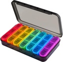 7 jours Pill Box Organisateur 3 fois par jour boîte de stockage de la médecine,Cruxer semaine de médicaments Tablet Organisateur Moisture-Proof BPA gratuit Dosette boîte de distribution cas pour tenir les vitamines, huile de foie de morue, suppléments