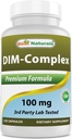 Meilleur supplément DIM naturel 100 mg 120 Capsules, DIM pour le métabolisme et l'équilibre œstrogènes, pour la ménopause, le bâtiment corporel, le PCOS et l'acné hormonal