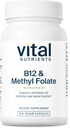 Vital Nutrients Vitamin B12 & Methyl Folate | Vegan Methylated Folate & B12 Supplement | 5-MTHF Plus B12 Supports Nervous System & Metabolism* | Gluten, Dairy, Soy Free | 100 Capsules