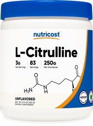 Nutricost Pure L-Citrulline (Base) Powder 250 Grams