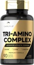 Carlyle Tri-Amino L-Arginine L-Ornithine L-Lysine Supplément de 90 capsules