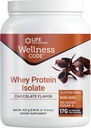 Life Extension Wellness Code® Whey Protein Isolate (Chocolate), Protein and branched-Chain Amino acids for Muscle Growth & Immune Health, no Sugar Added, Gluten Free, Non-GMO, 437 Grams, 20 Servings
