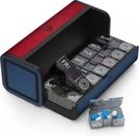 Pill Organizer 2 Times a Day, Am Pm Twice Daily Pill Case, Detachable Large Travel Pill Box 7 Day, Weekly Pill Container for Vitamin Medicine Supplement Fish Oil (Red and Blue)