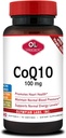 Olympian Labs Coenzyme Q10 100mg Softgels formulated with Extra Virgin Olive Oil, Heart Health Support, Cell Protection from Free Radicals