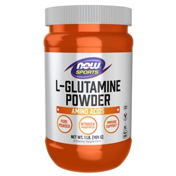 NOW Foods Sports Nutrition, L-Glutamine Pure Powder, Nitrogen Transporter*, Amino Acid, 1-Pound