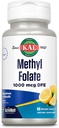 KAL Methyl Folate 1000 mcg, 5-MTHF Active Form, Folic Acid Supplement, Heart Health, Prenatal, Mood and Brain Support, Vegetarian, Natural Lemon ActivMelt, 60-Day Guarantee, 60 Serv, 60 Micro Tablets