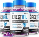 (3 Pack) Erectifil Gummies, Erectifil 1000 MG Gummies, Support de formule tout naturel pour les hommes, Supplément Homme Premium pour la santé globale et la performance maximale, Erec tifil Gomitas Avis (180 Gummies)