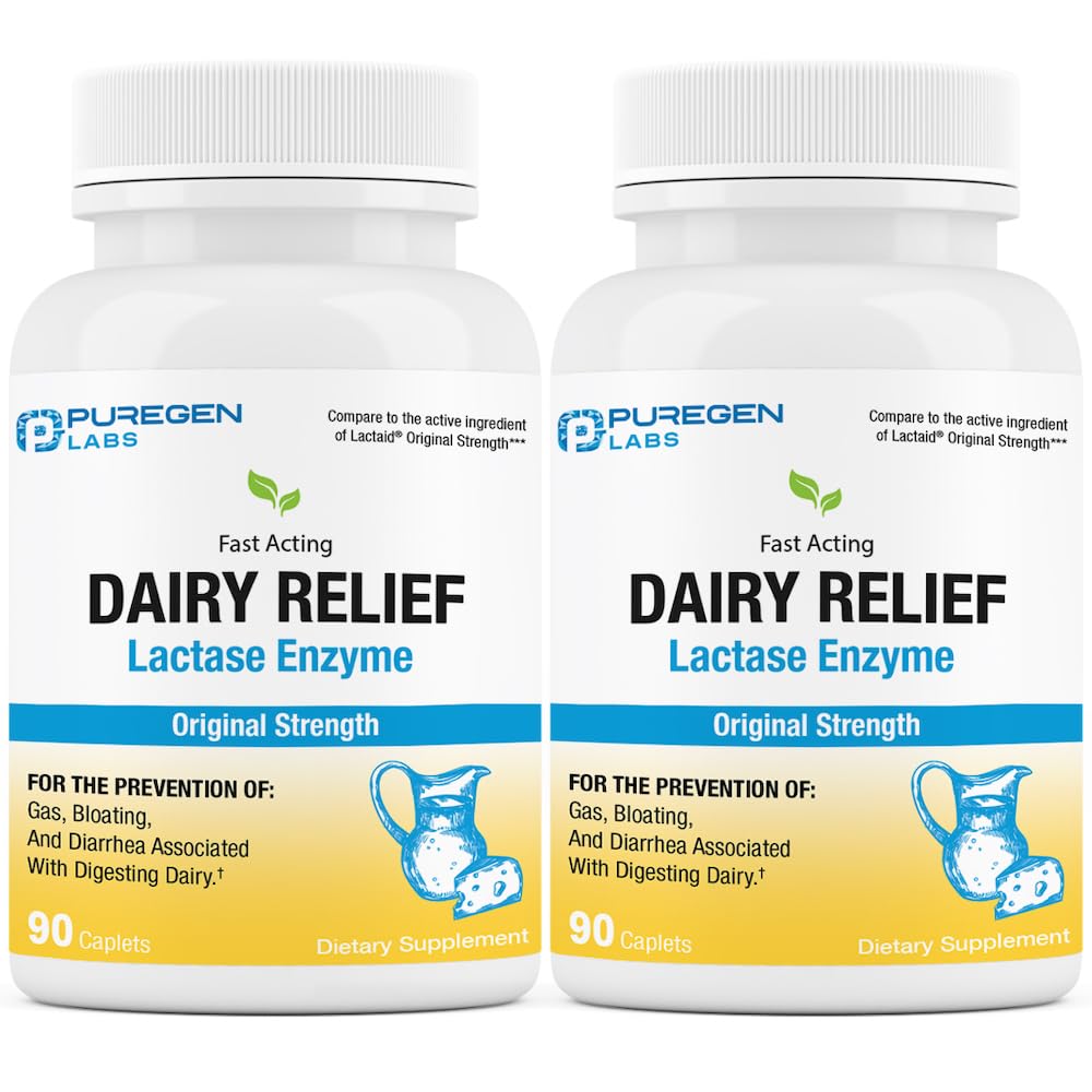 Puregen Labs Lactase - Fast Relief for Lactose Intolerance