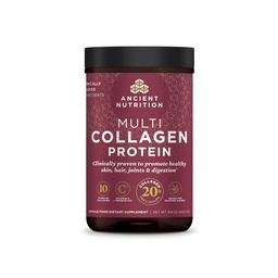 Ancient Nutrition Hydrolyzed Collagen Peptides Powder, Unflavored Multi Collagen Powder Packets for Women and Men with Vitamin C, 24 Servings, Supports Skin and Nails, Gut Health